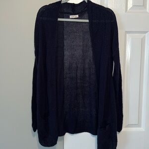 Navy blue sweater cardigan